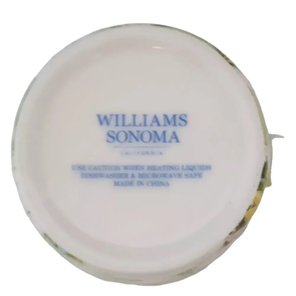 Williams Sonoma Floral Meadow Bunny Mug 16 OZ Porcelain Easter